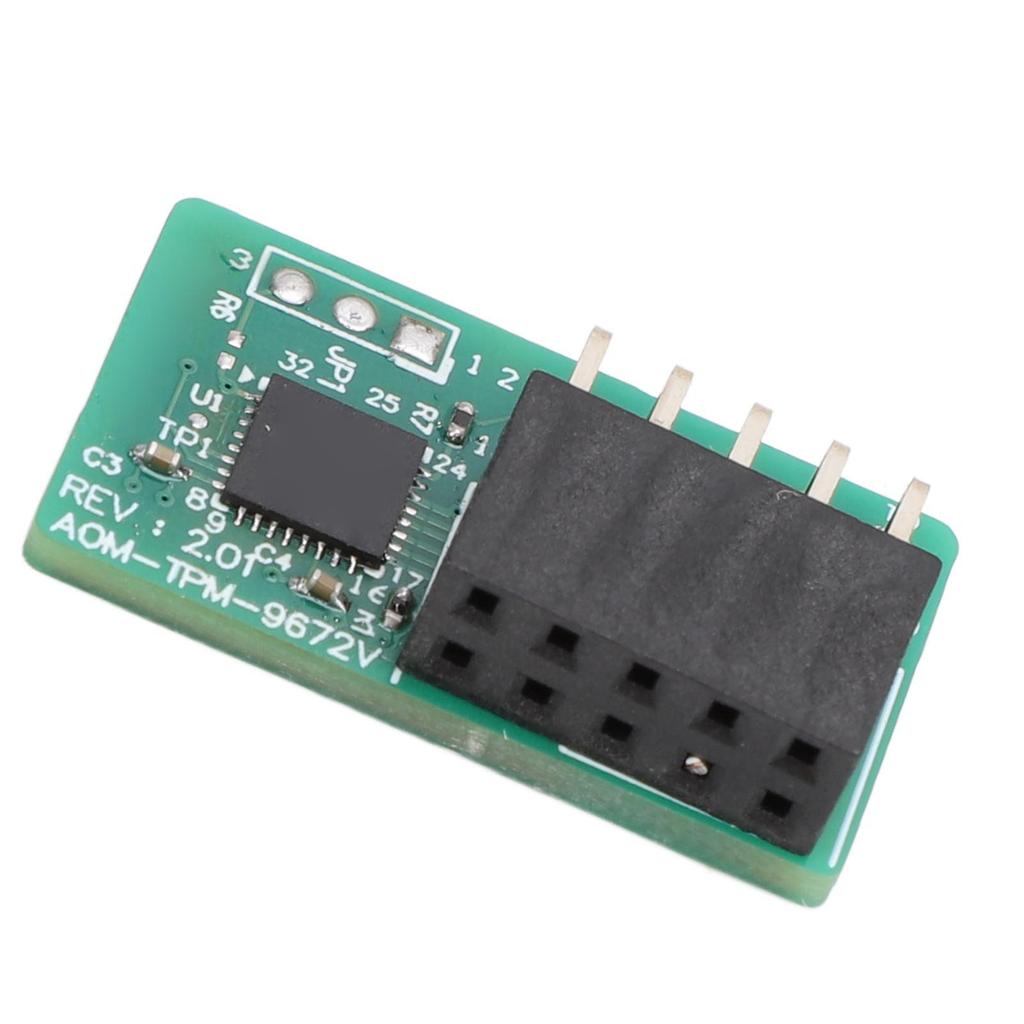 TPM 2.0 Module Trusted Platform Vertical 10Pin SPI TPM 2.0 Module for SuperMicro AOM TPM 9672V Motherboard 10pin TPM