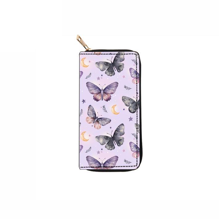 Butterfly Long Zipper Wallet Wallet Wallet Clutch Bag Card Bag Small Quantity