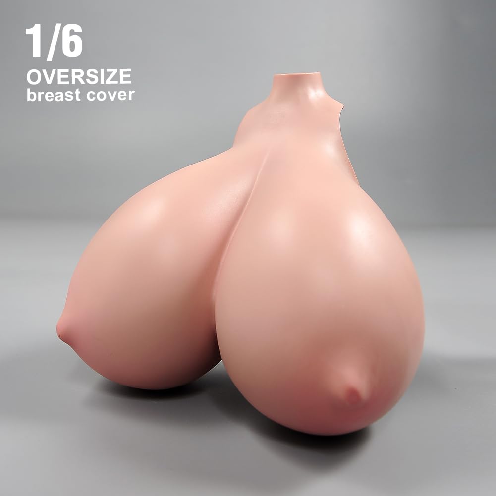 Maßstab 1/6 Übergroßes Make-up Brustvergrößerung Braune Haut Büstenabdeckungsmodell Passend für 12" AB 001 TBL Fettleibige Soldatin Action-Puppe