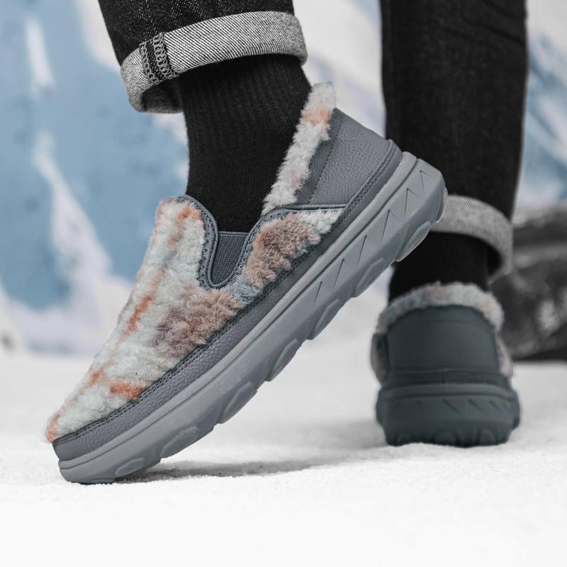 Fashion Autumn Winter Hot Sell Moccasins Handmade Mens Loafers Casual Slip on Shoes Warm Plush Fur Male Driving Shoes Leisure Walk Flats