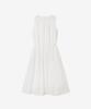Ieoning Shirring Long Sleeveless Dress, White