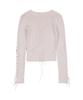 DELICCENT Lace-Up Slim Fit Pullover [Light Gray]
