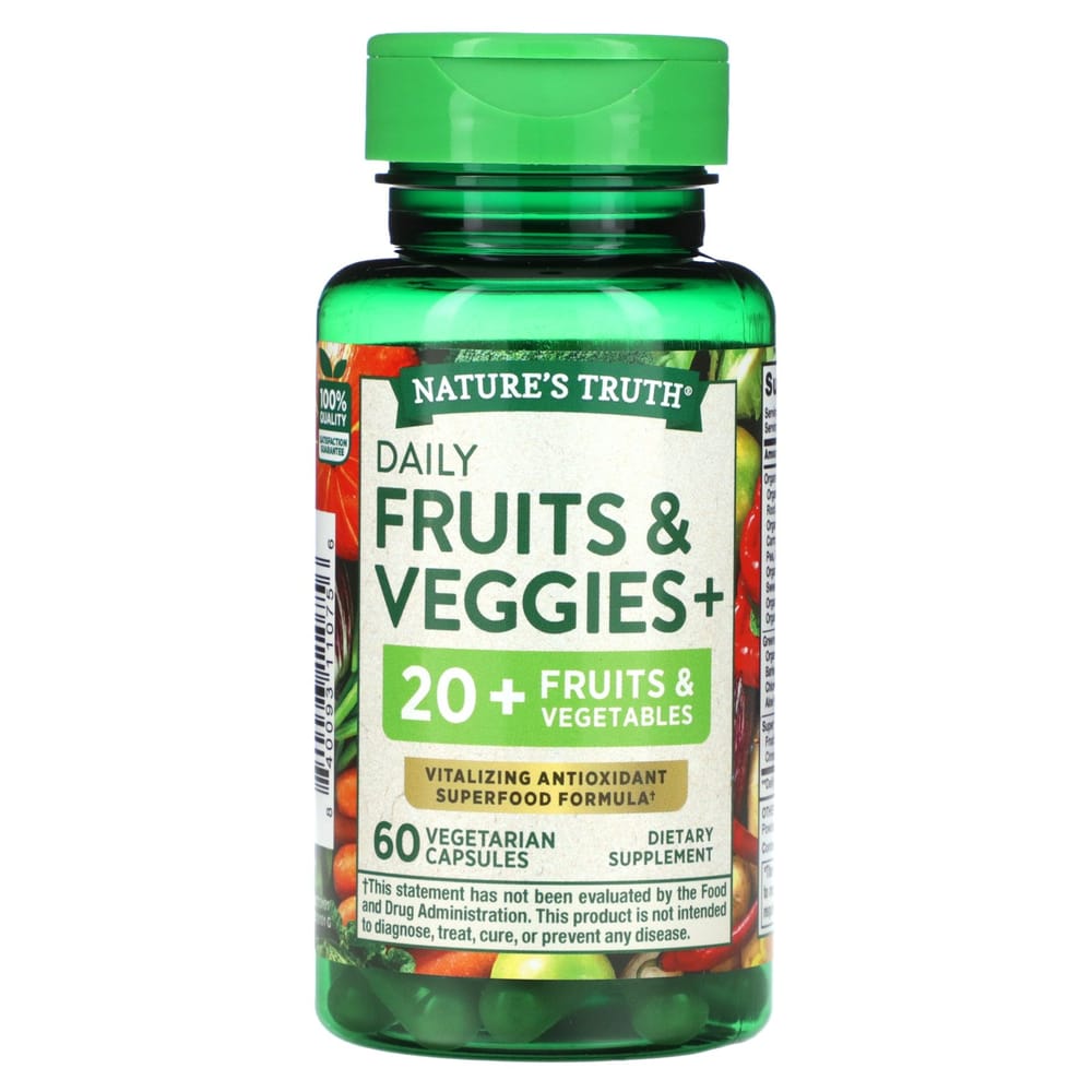 Natures Truth Tägliches Obst & Gemüse+ Gemüse-Kapseln 60 Stück