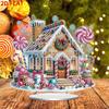 Christmas Candy House Painting Kit for Adults Tabletop DIY Decor
