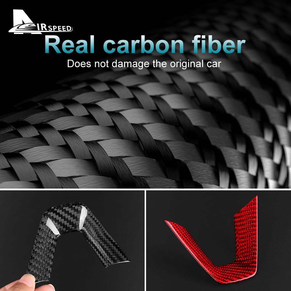 Echte Hart-Kohlefaser-Lenkradrahmenabdeckung Für Tesla Model 3 Highland 2025 Zierleiste Neues Model3 Auto-Innenzubehör