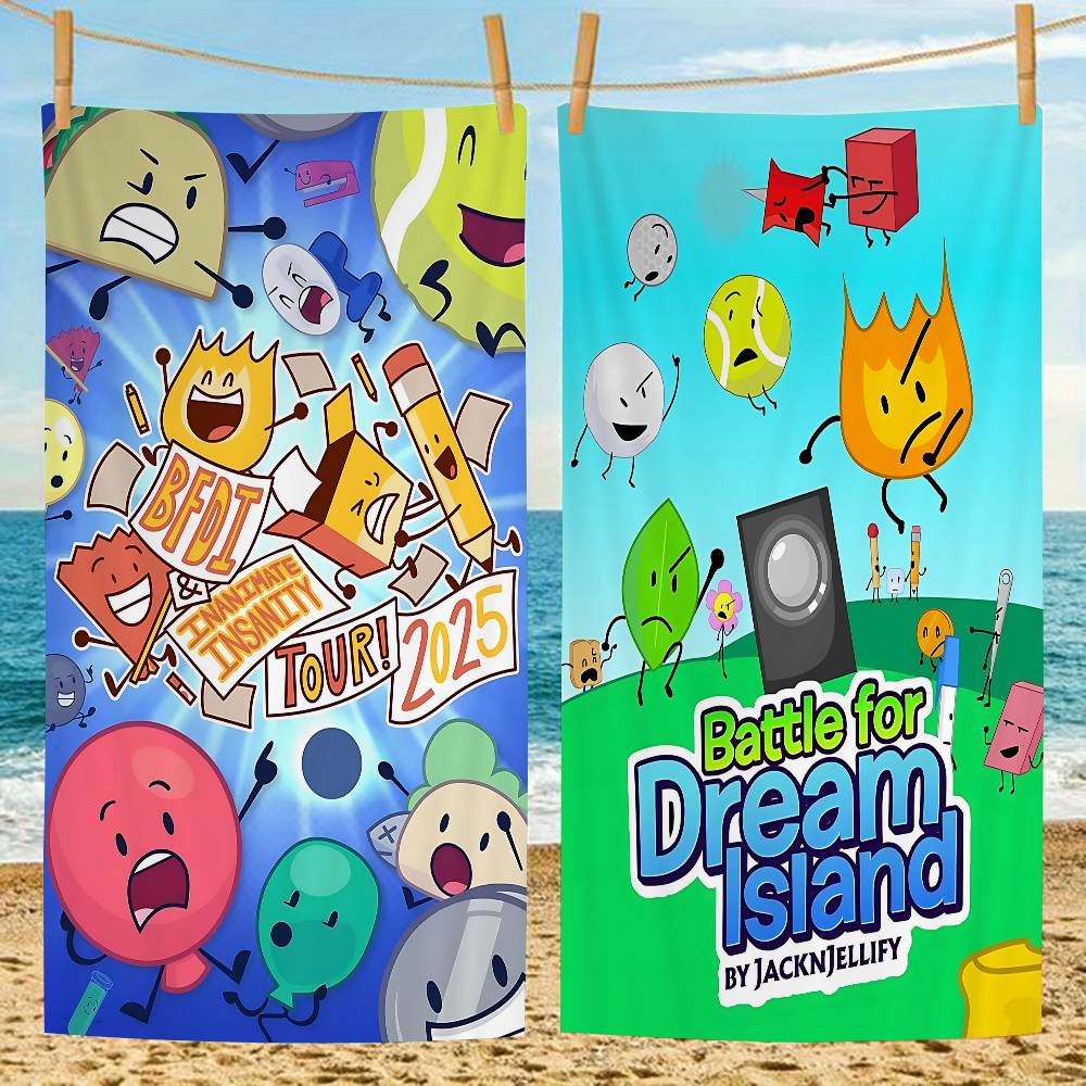 Spiel B-Battle For Dream Island Mikrofaser Bedrucktes Strandtuch Bergsteigen Yoga Strand Schwimmen Laufen Saugfähiges Weiches Handtuch
