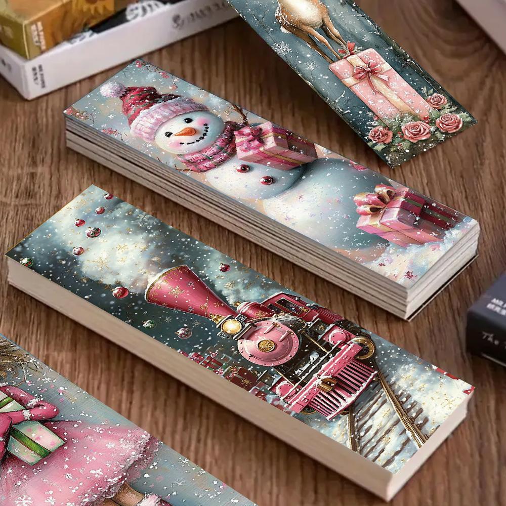 32 Stück, Rosa Weihnachtslesezeichen, geeignet für die Schulanfangszeit, Weihnachten, Halloween, Lehrer, Leser und Geburtstage.