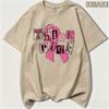 Think Pink Collage Letter Pink Ribbon Graphicunisex Summer T Shirt Breast Cancer Warrior Inspirational Casual Short Sleeve