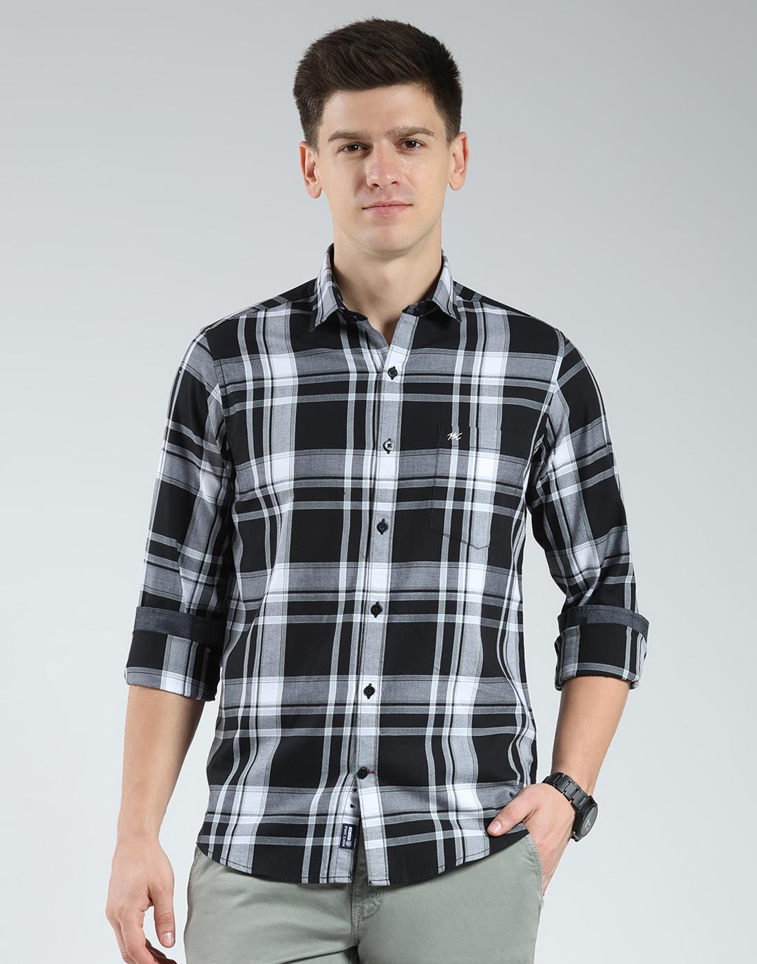 

Monte Carlo Men s Regular Fit Checkered Shirt 3XL чёрный