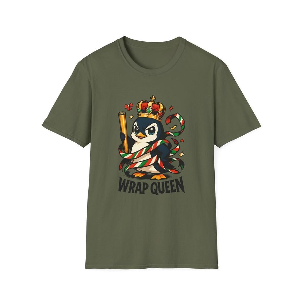 

Unisex Softstyle T-Shirt Manga Style Penguin Crown Scepter Christmas Holiday M