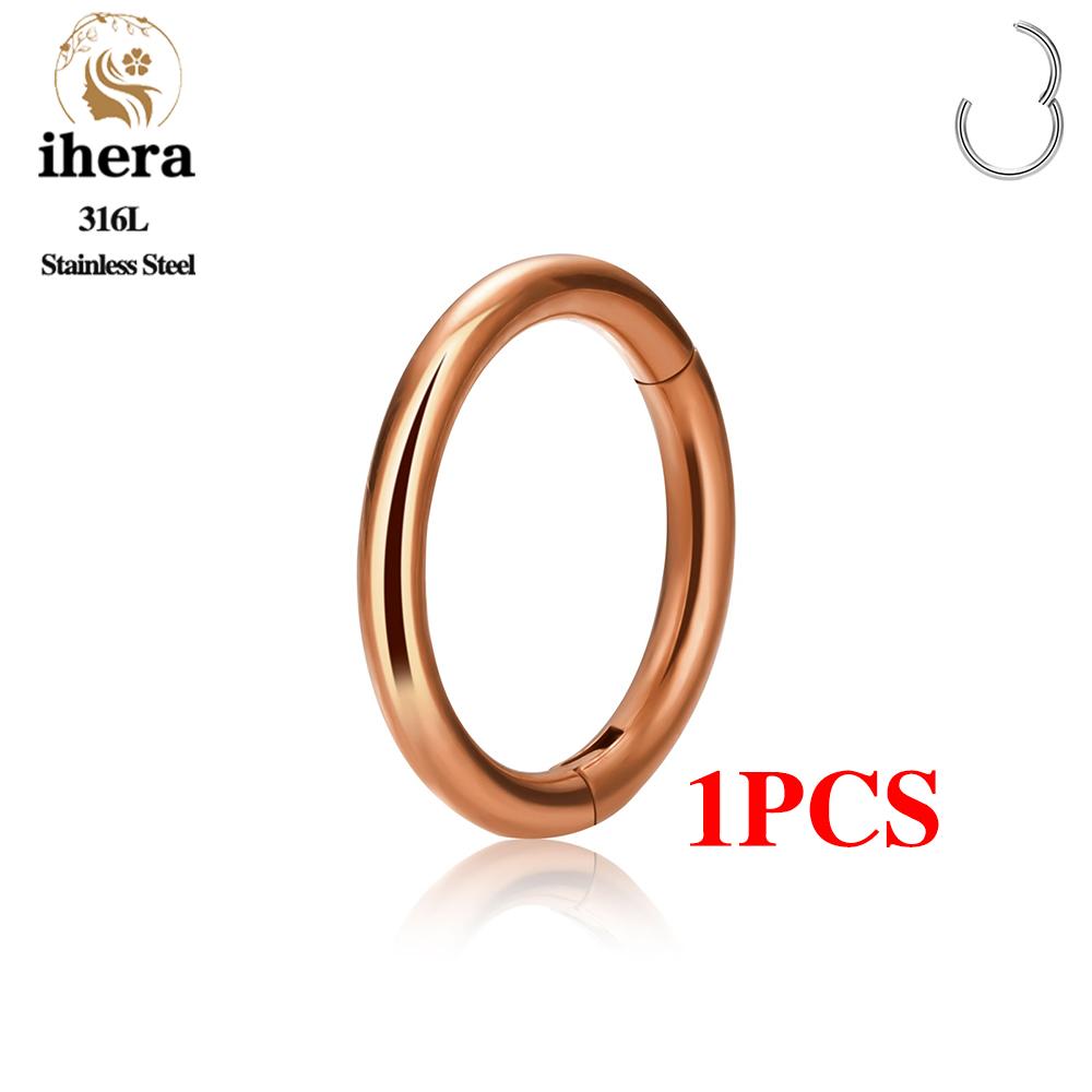 1/10PCS Stainless Steel Round Small Nose Ring Hoop 16G 18G 20G Hinged Segment Tragus Septum Cartilage Piercing Body Jewelry