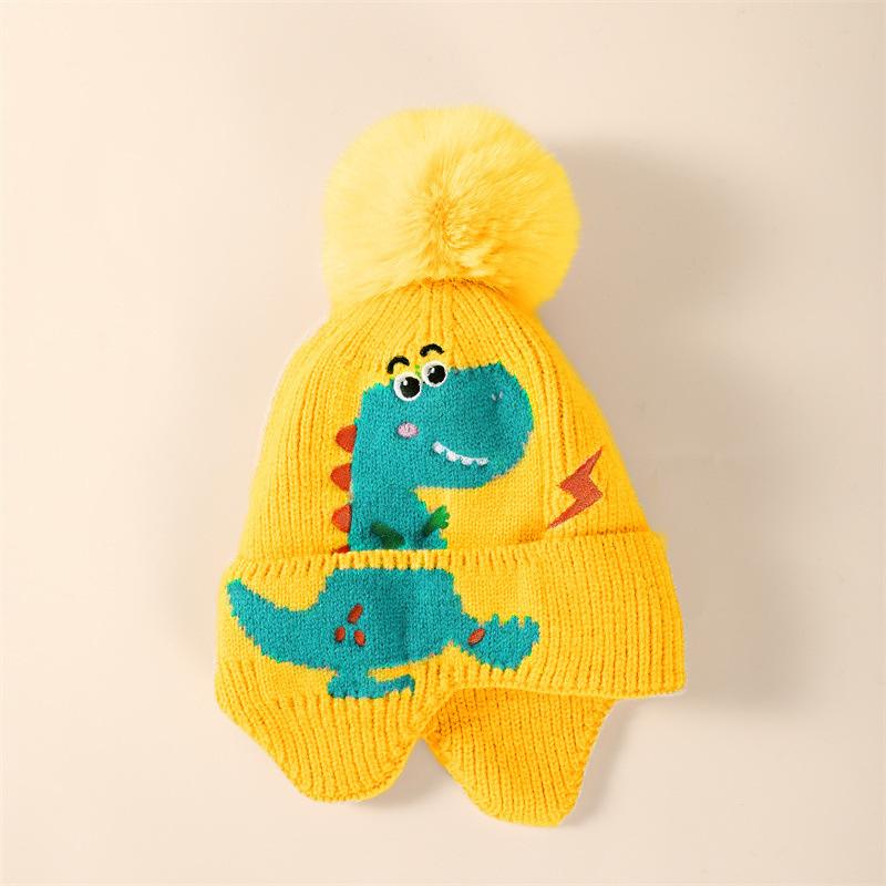Jacquard tree ear protection hat Winter ear protection hat Middle children's wool hat Windproof knitted children's knitted hat