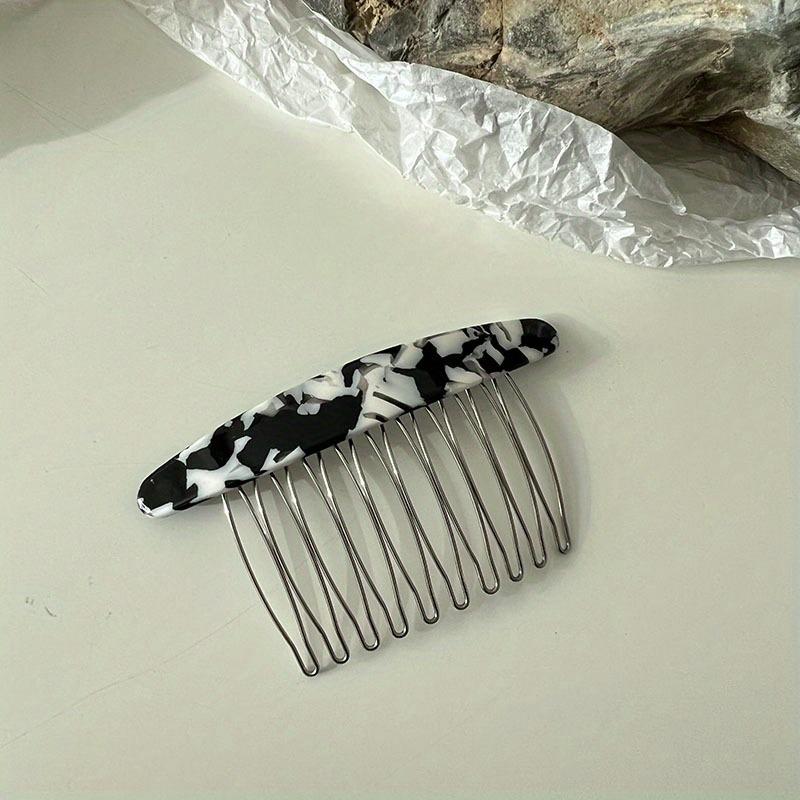 Fashion Hair Combs Set, Acetate Alloy, Leopard Checkerboard Patterns, Women's Daily Casual Styling Accessories