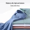 ROMON Men's Silk Blend Wrinkle-Free Short Sleeve Shirt