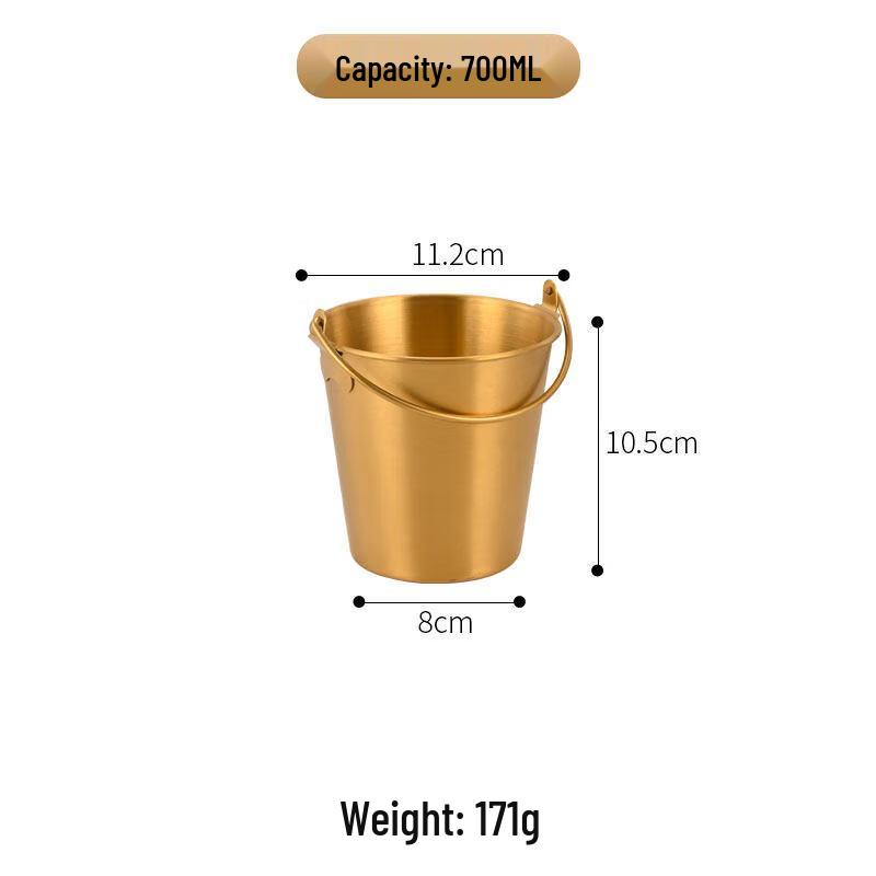 ZISIZ 304 Stainless Steel Ice Bucket