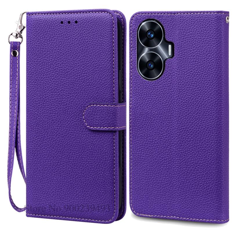 For Realme C55 Case Leather Flip Wallet Cover For Realme C55 Case Book Protective Cover Coque Fundas Shell