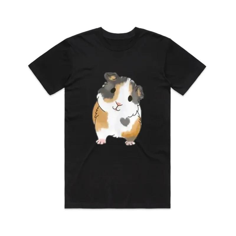 226 T-shirt Drôle pour Femme Cochon d'Inde Été Manches Courtes Hauts Graphique Harajuku Kawaii Animaux T-shirt Mode Féminine Fille Amour