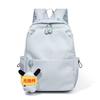 Mori Versatile Student Alphabet Schoolbag Backpack Campus Simple Solid Color Commuting Large Capacity Women's Backpack