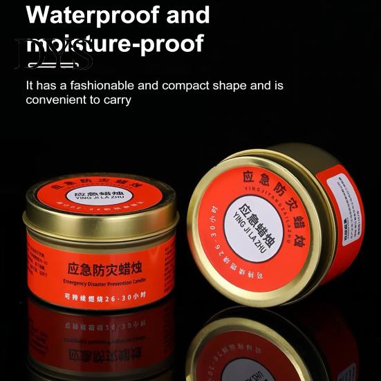 Long-lasting Emergency Candle 30 Hours Smoke-Free Odorless Survival Windproof 26-30 Lasting Disaster Prevention Candles for Power Outages Camping Safe
