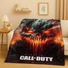 HD Classic Gun Game Call of Duty COD Ghost Simon Flannel Blanket,Ultra Soft Warm Plush Throw for Home Bedroom Bed Sofa Cover Kid