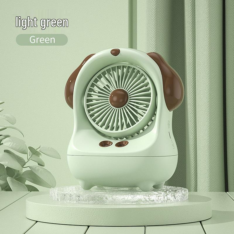 Mini Cartoon Desktop Air Cooler: USB-Powered Refrigeration & Humidifying Spray Fan