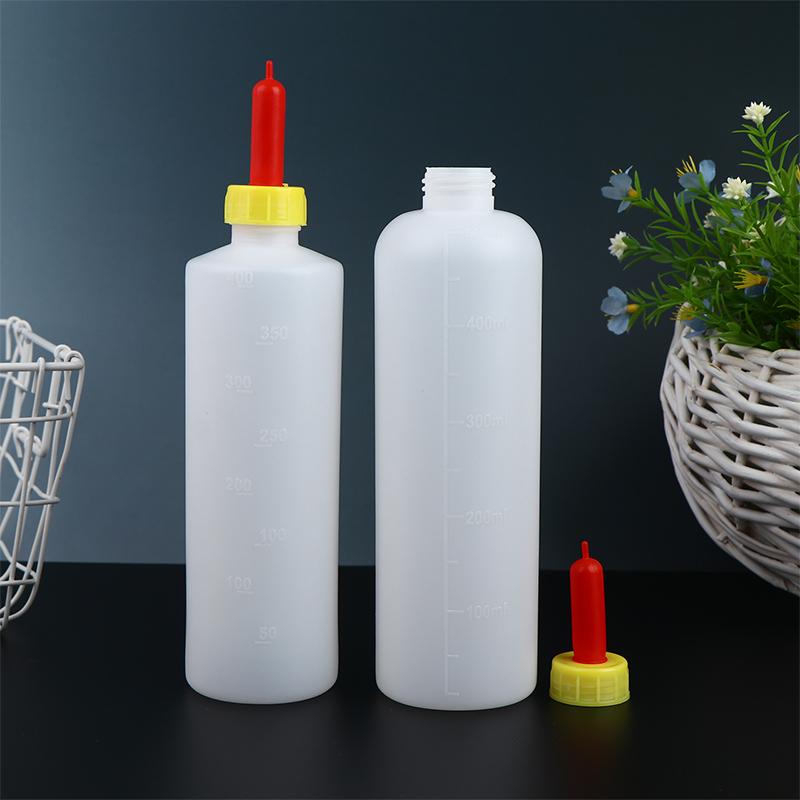 For Calf Piglet Sheep Goat Farm Animals Drinker Feeder 400/500Ml Lamb Milking Feeding Bottle With 3 Rubber Nipple Pacifier