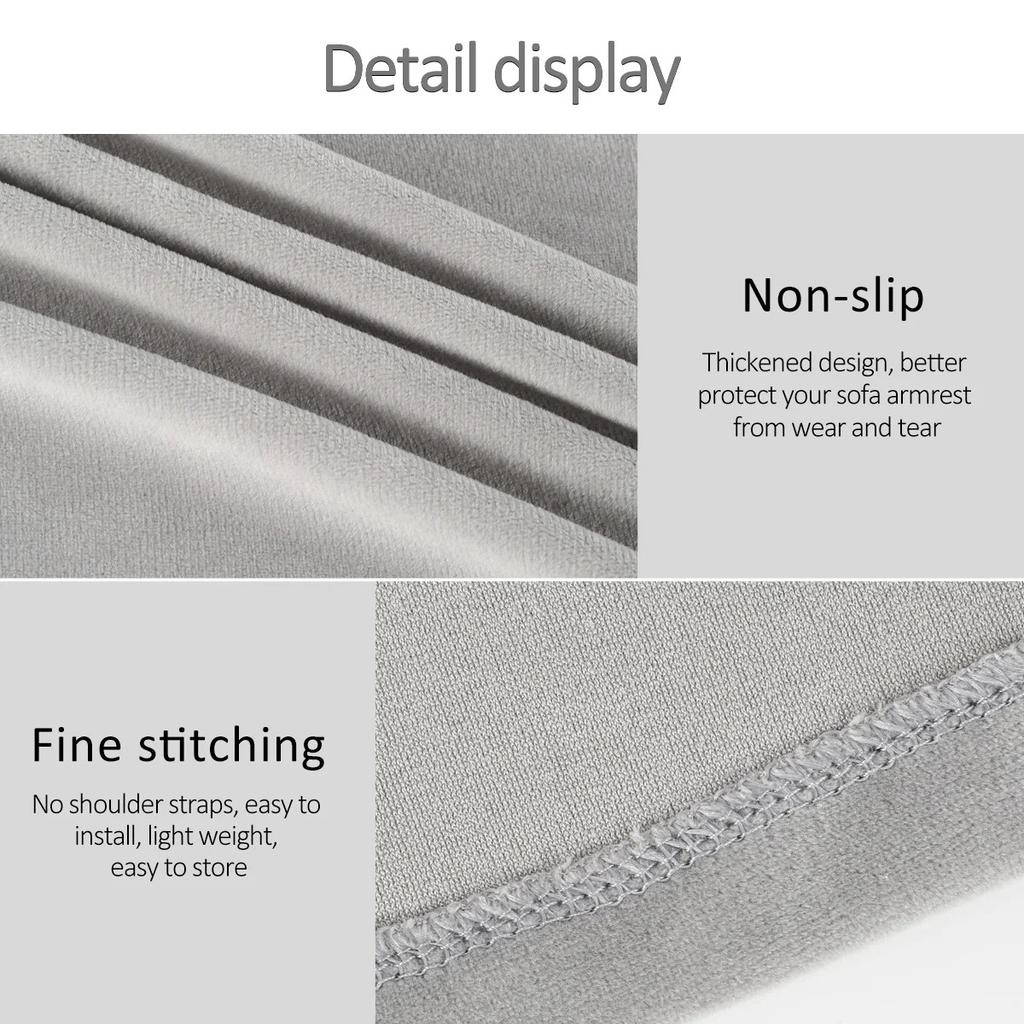 2pcs Armrest Covers Universal Covers Non-Slip Sofa Protector Soft Warm Couch Thickened Furniture for Chair Recliner