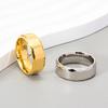 New European and American Popular Jewelry 8mm Men's Titanium Steel Ring, Carved Multi-faceted Edge Ring