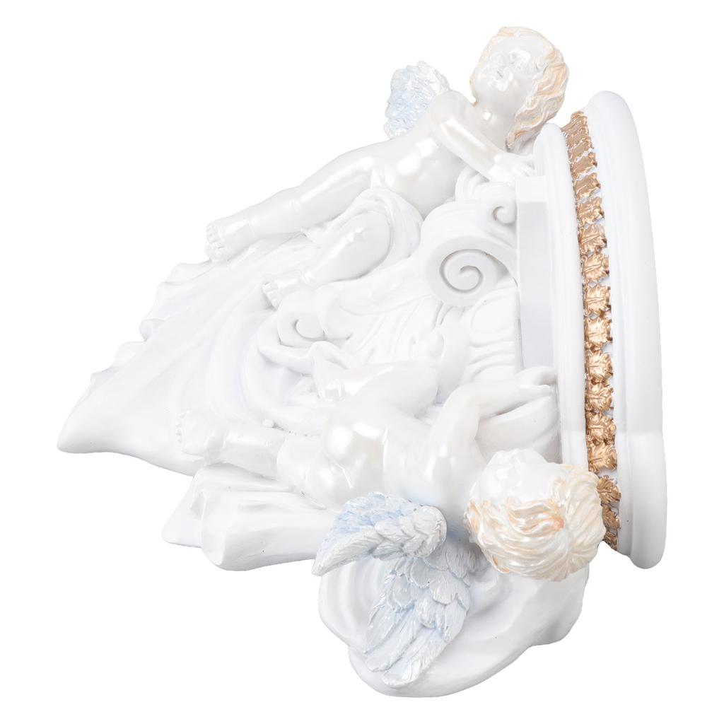 Resin Angel Wall Shelf European Exquisite Beautiful Decoration Rack for Bedroom Living Room Kitchen