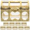 10pcs Hollow Candy Boxes Treasure Chest Style Gift Treat Containers Wedding Party Favors Sugar Storage Case Unique Hand Gift Box