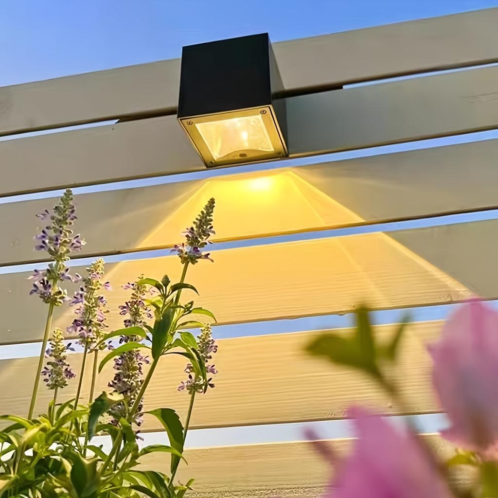 1/4PCS LED Solar Light Outdoor Garden Square Wall Lamp Sensor IP65 Waterproof Courtyard Yard Balcony Fence Decoration Lighting
