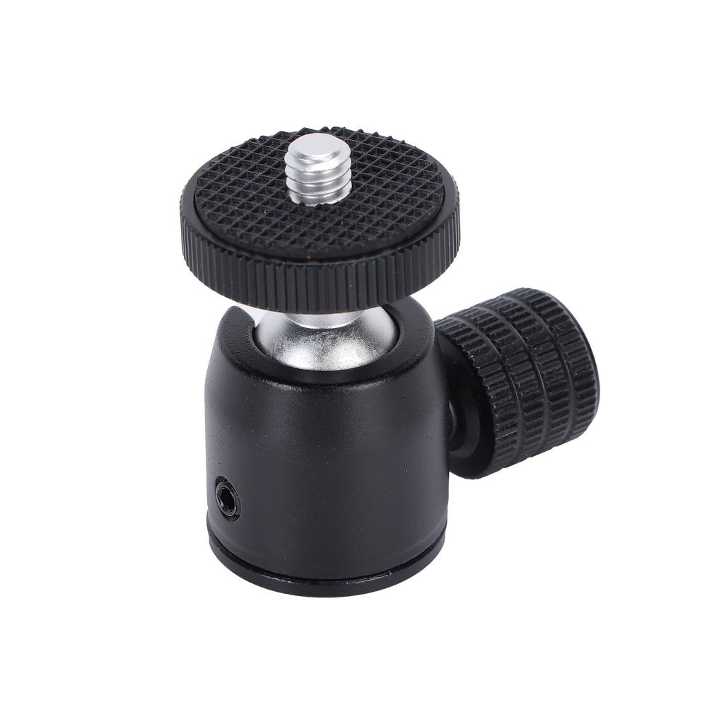 Mini Stativ Kulhuvud med 1/4-tums Skruv och Blixtsko-monteringsadapter för DSLR-kamera Ring