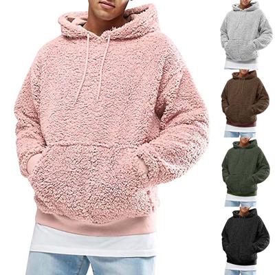 Men's Casual Hoodie Long Sleeve Sweatshirt Jacket Plush Jacket Sweater Top