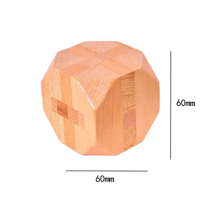Kids Brain Teaser Puzzle Cube Wooden Assembly and Disentanglement Unlock Interlocking IQ Test Logic Challenge Educational Toys