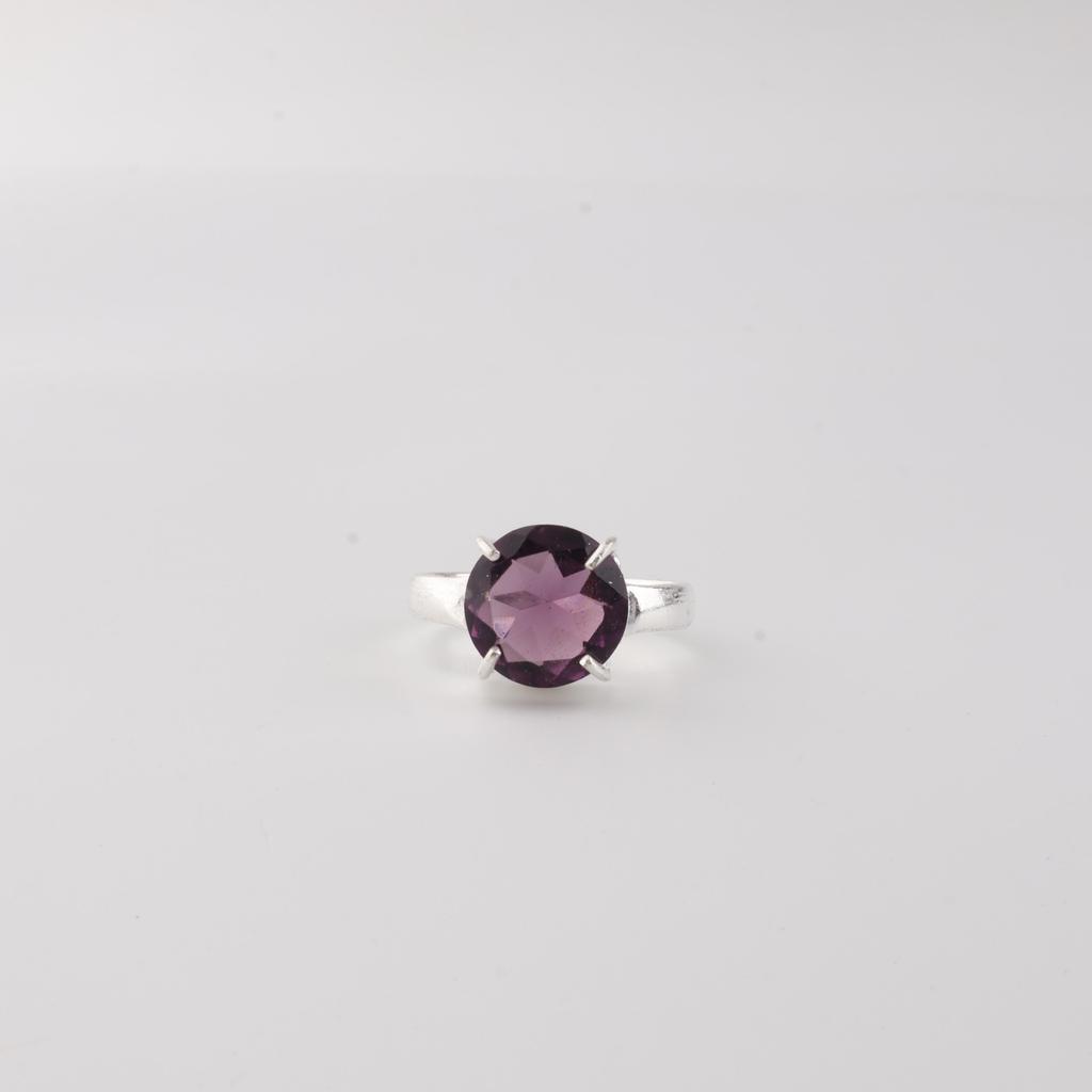 Amethyst Gemstone 925 Sterling Silver Statement Jewelry Women Ring For Anniversary Gift RR-72-4