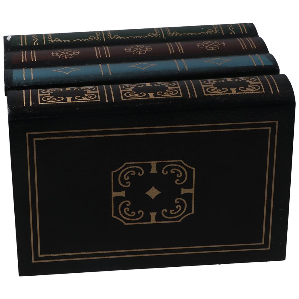 Multicolor Esconde-uma-Chave-Reserva Livro Formato Caixa de Remédios Ornamento Caixa de Armazenamento Interno