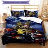 Set di biancheria da letto a tema Five Nights at Freddy's da 3 pezzi, set copripiumino include copripiumino e federe, decorazione perfetta per la camera da letto in ogni stagione e regalo