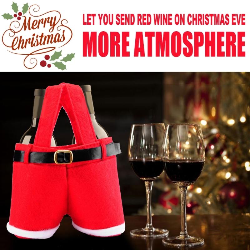 Efficient Stocking Style Holiday Gift Bags User Friendly Fabric Candy Pouches Multipurpose Bottle Cover For Christmas