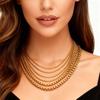 HNSP 2MM-6MM Stainless Steel Chain Necklace For Men Women Jewelry Pendant Accessories Wholesale