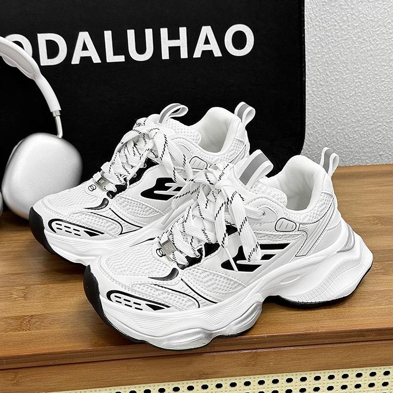 

Langzu Paris same breathable thick-soled heightening fried street dad shoes couple casual couple sports shoes 44