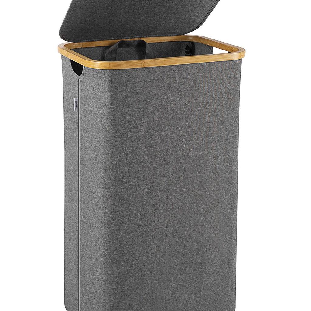 Foldable Japanese Style Laundry Basket with Inner Bag - Super Large Fabric Hamper for Bedroom and Bathroom.
