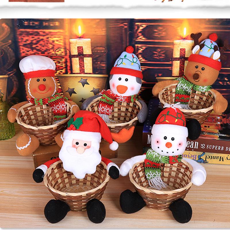 Weihnachtsdekoration Süßigkeiten Aufbewahrungskorb Schreibtischschmuck Süßigkeiten Snack Behälter