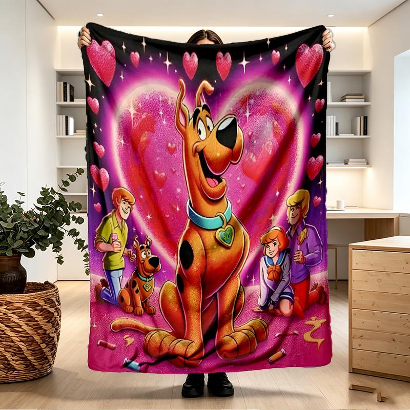 Scooby Print Blanket - Soft & Comfortable, for Bedroom, Travel, Sofa, Home Decoration - Birthday Christmas Gift for Friend