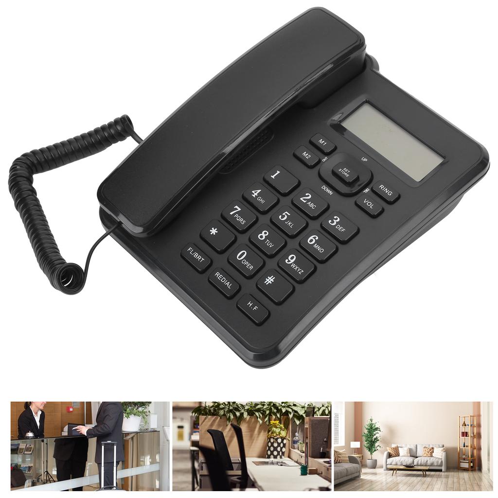 KXT6001CID Fixed Telephone Home Wired Landline Business Office Corded Desk Phone ABS