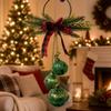 Shatterproof Xmas Tree Pendant Three-Bell Wall Hanging Ornament  Front Door