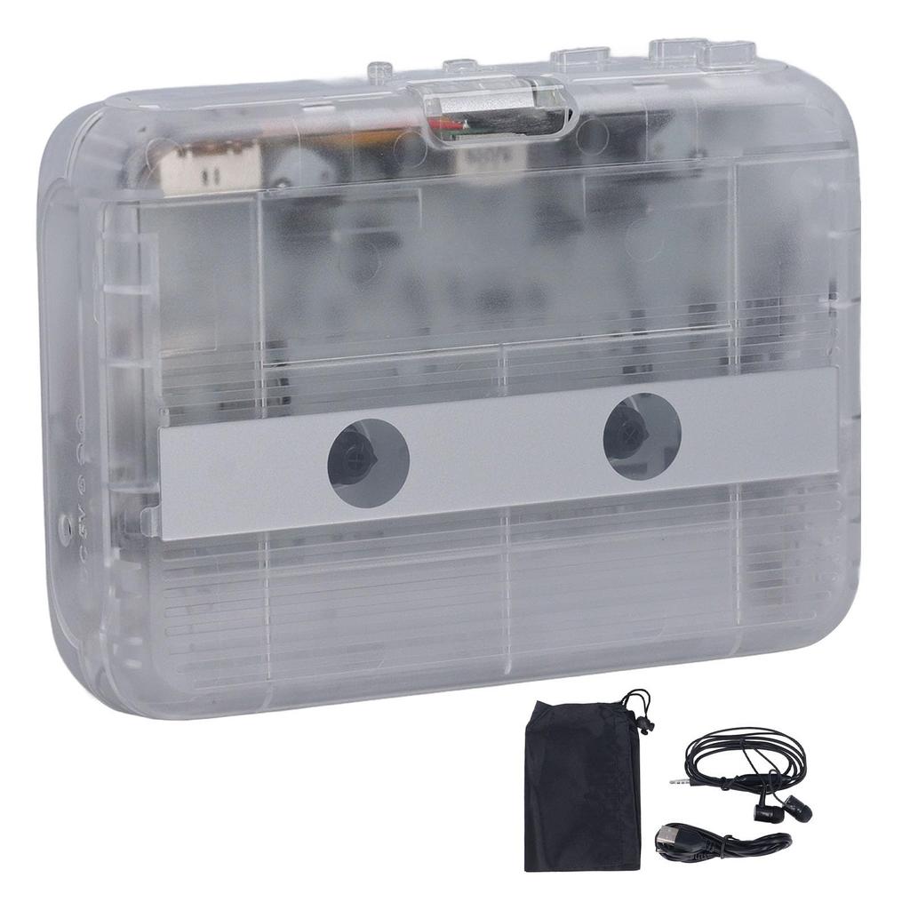 Bluetooth Cassette Portable Tape with USB or AA Vintage Audio Cassette Player with Headphones Player, Player/Recorder Auto-Reverse, Powered, 3.5mm