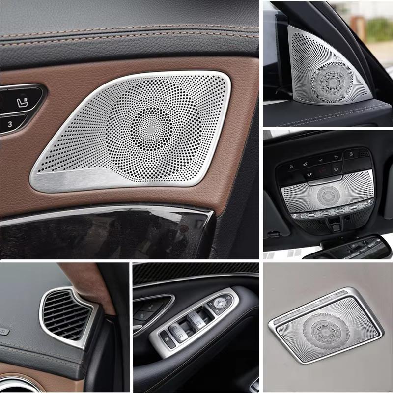 Pour Mercedes Benz Classe S W222 S320 S400 Accessoires de Panneau de Rangement pour Porte-Gobelet Automobile Styling Bande Décorative de Commande Centrale