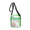 Transparent PVC Crossbody Bag Small Square Shoulder Bag Adjustable Strap Lightweight Clear Purse with Zipper Pocket for Daily Use
