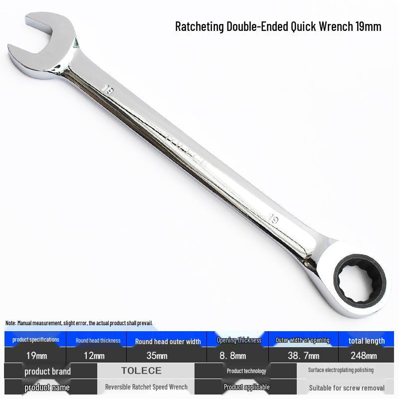 QuickTorx Reversible Ratchet Open-End Wrench