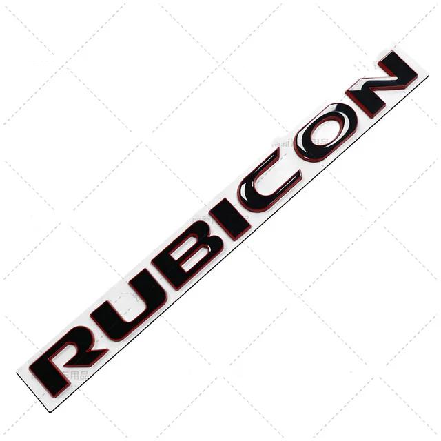Metal Car Rubicon Logo Trunk Fender Door Decals Emblem Badge Sticker For Wrangler Unlimited TJ JK TJ YK JL XJ Accessories